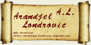 Aranđel Londrović vizit kartica